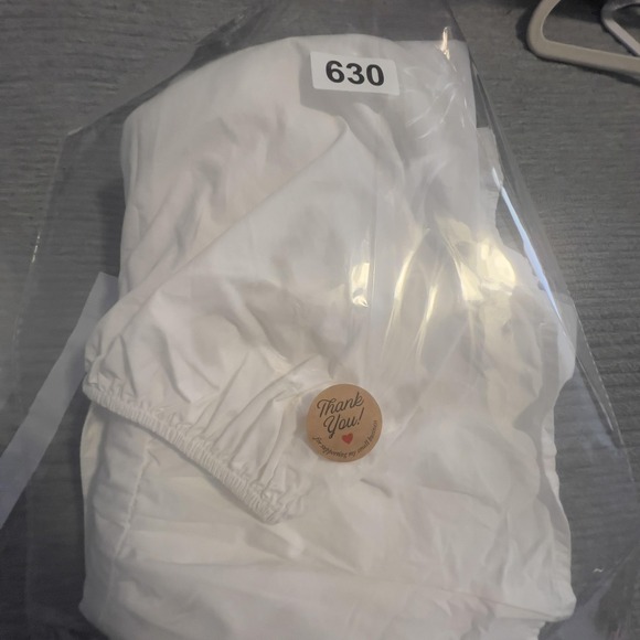 Moodie Dress Womens Small White Puff Sleeve Square Neck Tiered Swing Casual - Picture 10 of 10